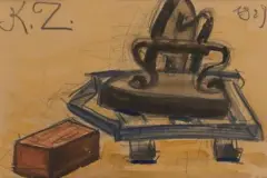 Fer à repasser by Kazimierz Zieleniewski, 1929, Aquarelle sur traits de fusain, sold Jun 2026