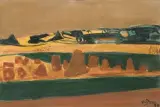 Paysage aux meules de foin by Henryk Hayden, 1970, Gouache, sold Jun 2026