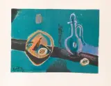 Nature morte à la carafe by Henryk Hayden, 1969, Lithographie rehaussée à la gouache, sold Jun 2026