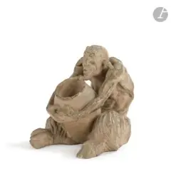 (SERAFIM NIKOLAYEVICH (GOLOVASTIKOV) SUDBININ, DIT) Faune à l’amphore, modèle créé vers [1905], le modèle très probablement présenté aux 3e Salon d’Automne, Par by Séraphin Soudbinine, 1906, Épreuve en terre cuite patinée, sold May 2026