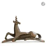COLLECTION FRANCE CRUÈGE DE FORCEVILLE (FILLE DU BIOGRAPHE DE L’ARTISTE) La Licorne,[1962], possiblement by Louis Leygue, Épreuve en bronze à patine brun nuancé, sold May 2026