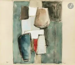 Figure by Jean Hélion, 1935, Gouache, encre et lavis d'encre, sold May 2026