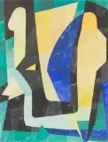Composition 636 by Jean-Jacques Deyrolle, vers 1951, Gouache, sold May 2026
