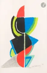 Rythme couleur n° 1922 by Sonia Delaunay, 1972, Gouache et fusain, sold May 2026