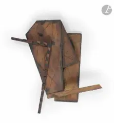 Composition - visage by Georges Noël, 1983, Technique mixte et assemblage de bois, sold May 2026