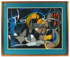 Sans titre, fond noir by André Lanskoy, Gouache, sold Dec 2025