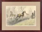 Trot attelé, Vincennes by Pierre Olivier Dubaut, Aquarelle et encre, sold Nov 2025