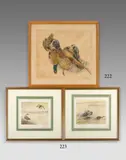 Cockers et faisan by Léon Danchin, Lithographie en couleurs signée, sold Nov 2025