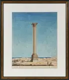 Colonne dite de Pompée by Pascal Coste, Aquarelle et plume, sold Nov 2025