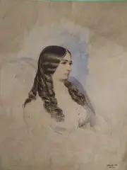 Londres, 12 mai 1846 Portrait de femme en buste by William Wyld, Aquarelle sur traits de crayon noir, sold Jun 2026