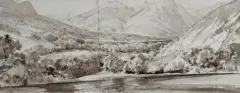 octobre 1858 Les Pyrénées Dessin aquarellé, localisé et by William Wyld, Aquarelle En plusieurs feuilles collées entre elles, accidents et restaurations, sold Jun 2026