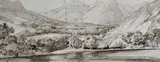 octobre 1858 Les Pyrénées Dessin aquarellé, localisé et by William Wyld, Aquarelle En plusieurs feuilles collées entre elles, accidents et restaurations, sold Jun 2026
