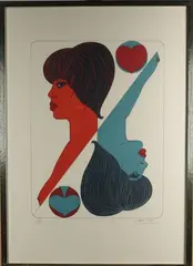 Carte à jouer Dame de coeur by Félix Labisse, Lithographie, sold Jun 2026