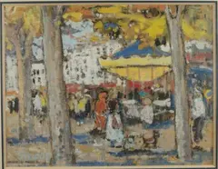 Le manège by Marko Stupar, Fusain et gouache sur papier, sold Jun 2026