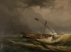 Navire turc en perdition by Domenico Trachel, Toile, sold May 2026