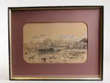 Mise à l'eau d'un bateau à vapeur by Charles Millot, Encre et gouache sur papier, sold May 2026