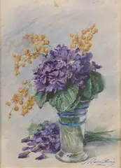 Bouquet de fleurs by Madeleine Lemaire, Aquarelle, sold May 2026