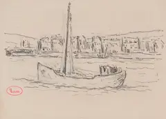 Voilier vers le port by Maximilien Luce, Encre et crayon noir, sold May 2026