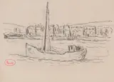 Voilier vers le port by Maximilien Luce, Encre et crayon noir, sold May 2026