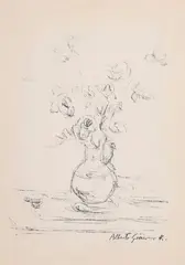 Nature morte au bouquet by Alberto Giacometti, vers 1955, Lithographie, sold May 2026