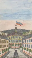 Sans titre by Nikifor Krinicki, vers 1950, Gouache sur papier, sold May 2026