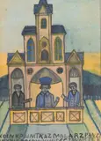 Sans titre by Nikifor Krinicki, vers 1950, Gouache sur papier, sold May 2026