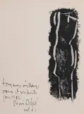 Carte de vœux (Personnage-signe) by Olivier Debré, Lithographie dédicacée "Tous mes meilleurs vœux et souhaits pour, sold May 2026