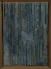 Moderne chemin by Maria Roclore, 1984, Collage d'éléments divers et de carton découpé et peint sur panneau, sold Jun 2026