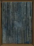 Moderne chemin by Maria Roclore, 1984, Collage d'éléments divers et de carton découpé et peint sur panneau, sold Jun 2026