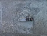 Sans titre by Joseph Alessandri, 1993, Technique mixte (huile et collage d'éléments divers) sur panneau, sold Jun 2026