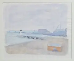 Port du Nord by Jacques Truphémus, Aquarelle sur traits de mine de plomb, non signée, sold Jun 2026