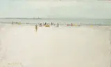 Baigneurs sur la plage by Henri André Martin, Gouache sur toile, sold Jun 2026