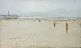 Plage à Trouville by Henri André Martin, 1955, Gouache sur toile, sold Jun 2026