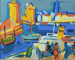 Le port de la Rochelle by Pierre Ambrogiani, Gouache, sold Jun 2026