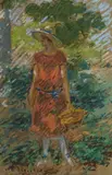 Dans le jardin de Rev'Estello (Marseille) by Auguste Pégurier, Crayon gras sur papier, sold Jun 2026