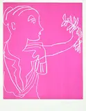 L'Offrande by Charles Lapicque, 1966, Lithographie sur fond mauve, sold Jun 2026