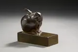 Lapin bijou by Édouard-Marcel Sandoz, Epreuve en bronze à patine brun-vert, sold Nov 2025