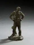 Homme debout by Jules Dalou, Bronze Signé à la terrasse et porte le cachet de fondeur Susse frères, sold Sep 2025