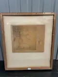 V/76 La licorne bienheureuse by André François, Pierre noire et crayons Signé en bas à droite et titré en bas à gauche, sold Jan 2026