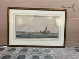 ?? Voiliers sortant du port by Richmond - Richmond Markes, Aquarelle signée Richmond en bas à gauche Etiquette au dos : Royal Exchange Art Gallery Lo, sold Jan 2026