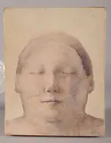 Portrait by Agnès Baillon, 2001, Aquarelle sur papier marouflé sur toile, sold Dec 2025