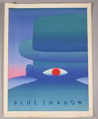 Blue Shadow by Jean-Michel Folon, 1984, Affiche Imprimée en Italie Milano by ELLI & PAGANI, sold Dec 2025