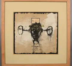 Dieu est sourd by Marc Giai-Miniet, Technique mixte et collage sur papier, sold Dec 2025
