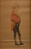 Le spencer rouge by Louise Abbéma, 1887, Lavis d’encre et aquarelle, sold Dec 2025