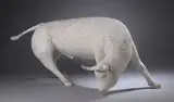 Taureau se retournant by Pierre Lagénie, Plâtre, sold Dec 2025