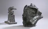 Tête de femme by Pierre Lagénie, Bronze à patine verte, sold Dec 2025