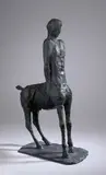 Le Centaure by Pierre Lagénie, Bronze à patine noire nuancée vert, sold Dec 2025