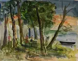 Paysages by Roland Dubuc, Aquarelle, encre, sold Dec 2025