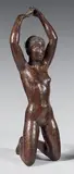 Nu agenouillé les bras en l'air by Jacques Coquillay, Épreuve en bronze patiné, sold Dec 2025