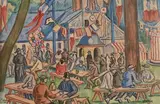 14 juillet by Henri de Saint-Delis, Aquarelle, sold Dec 2025